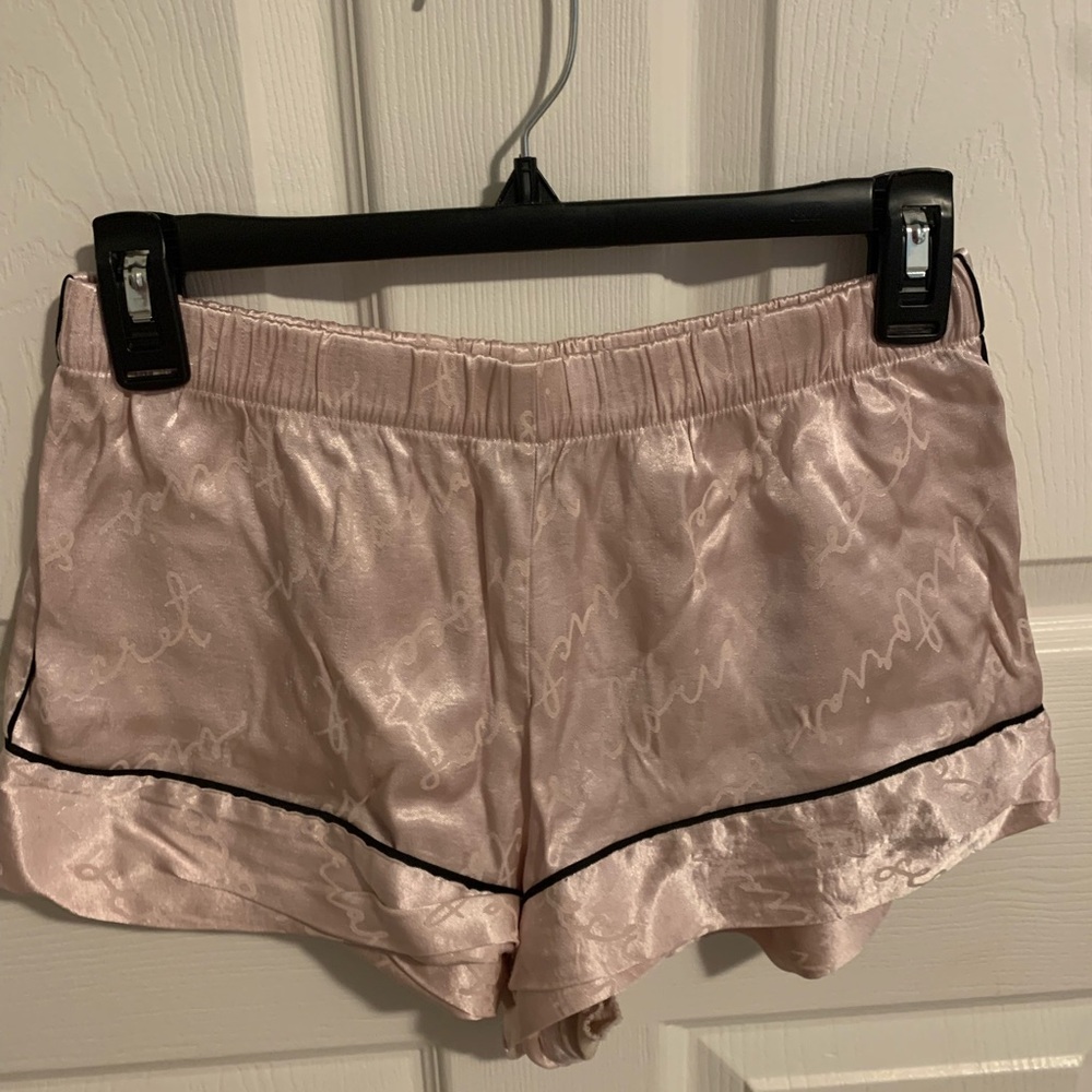 Size extra small, light pink satin pj shorts from victoria secret